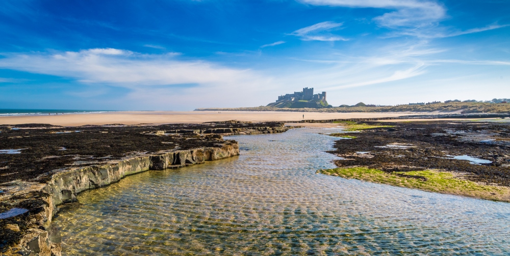 beach image of Bamburgh castle