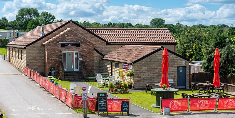 front of pub at lido holiday park